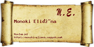 Monoki Eliána névjegykártya